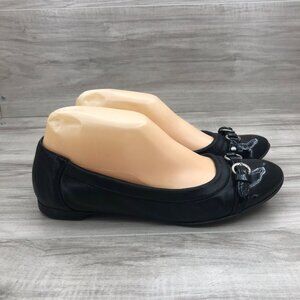 AGL Flats Womens EU 36.5 Monica Black Leather Slip On Shoes